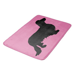 Dackel Langhaar - Silhouette 1 Badematte