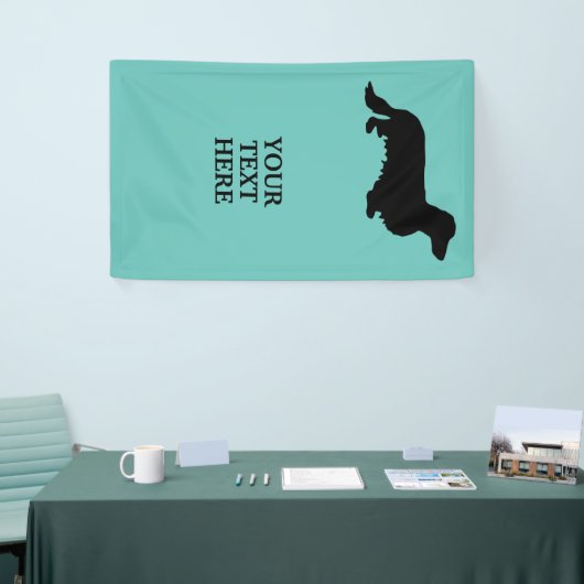 Dackel Langhaar - Silhouette 1 Banner (Messeveranstaltung)