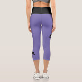 Dackel Langhaar - Silhouette 1 Capri Leggings (Rückseite)