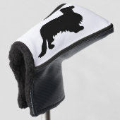 Dackel Langhaar - Silhouette 1 Golf Headcover (3/4 Vorderseite)