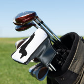 Dackel Langhaar - Silhouette 1 Golf Headcover (In Situ)