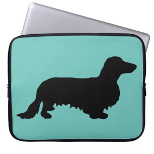 Dackel Langhaar - Silhouette 1 Laptopschutzhülle
