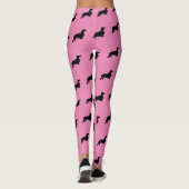 Dackel Langhaar - Silhouette 1 Leggings (Rückseite)