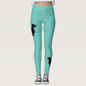 Dackel Langhaar - Silhouette 1 Leggings (Vorderseite)
