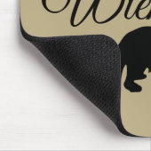 Dackel Langhaar - Silhouette 1 Mousepad (Ecke)