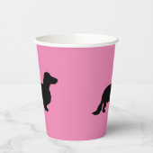 Dackel Langhaar - Silhouette 1 Pappbecher (Links)