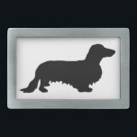 Dackel Langhaar - Silhouette 1 Rechteckige Gürtelschnalle<br><div class="desc">Hübsches Tiergrafisches Design von EDDA Fröhlich / EDDArt | Dieses Hund Silhouette Image ist ein Muss für Dackel / Lowrider / Dackel Liebhaber haben! | Sie vermissen andere Farben oder Produkte mit diesem Design? Kontaktieren Sie mich: contact@eddart.de oder schauen Sie hier: www.zazzle.com/store/eddartshop oder hier: www.art-shopping.net | VERBREITEN SIE IHRE LIEBENDE...</div>