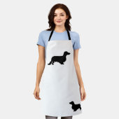 Dackel Langhaar - Silhouette 1 Schürze (Getragen)