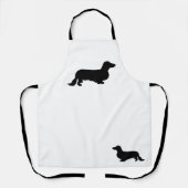 Dackel Langhaar - Silhouette 1 Schürze (Vorderseite)