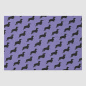 Dackel Langhaar - Silhouette 1 Seidenpapier (Vorderseite)