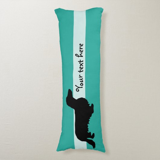 Dackel Langhaar - Silhouette 1 Seitenschläferkissen (Vorderseite Vertikal)