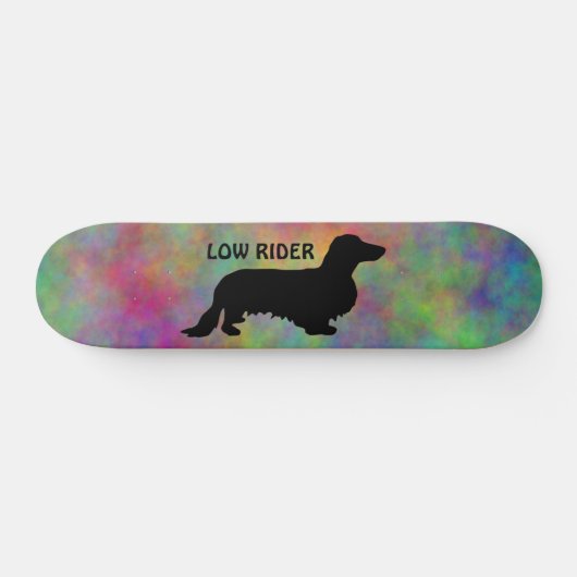 Dackel Langhaar - Silhouette 1 Skateboard (Horizontal)