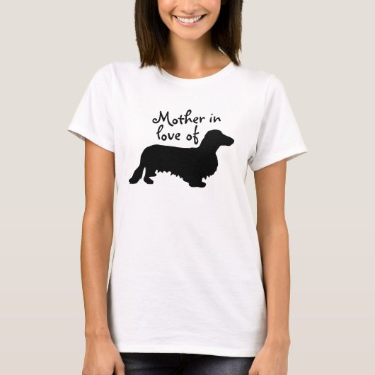 Dackel Langhaar - Silhouette 1 T - Shirt (Vorderseite)