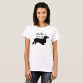 Dackel Langhaar - Silhouette 1 T - Shirt (Vorne ganz)