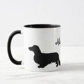 Dackel Langhaar - Silhouette 1 Tasse (Links)