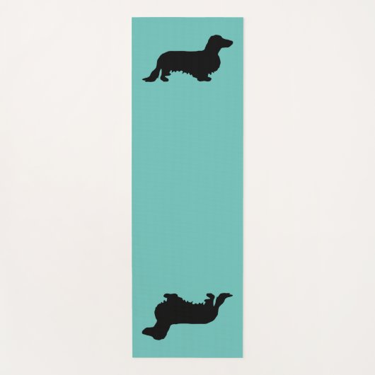 Dackel Langhaar - Silhouette 1 Yogamatte (Vorderseite)