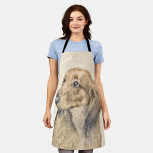 Dackel (langhaarig) Gemälde Originalkunst Schürze