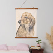 Dackel (langhaarig) Gemälde Originalkunst Wandteppich Mit Holzrahmen (Schlafzimmer)