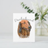 Dackel (langhaarig) Mama 2 Postkarte (Stehend Vorderseite)