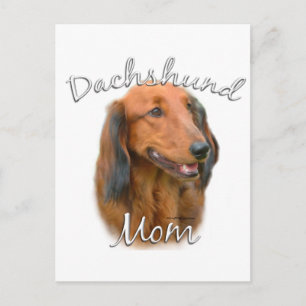 Dackel (langhaarig) Mama 2 Postkarte