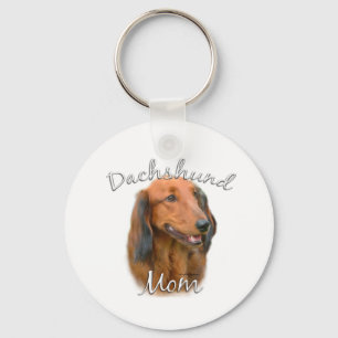 Dackel (langhaarig) Mama 2 Schlüsselanhänger