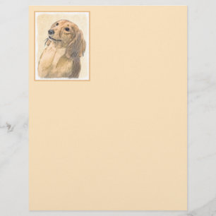 Dackel (langhaarige Malerei) - Originale Hundekuns