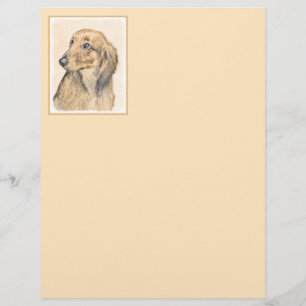 Dackel (langhaarige Malerei) - Originale Hundekuns