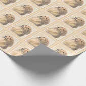 Dackel (langhaarige Malerei) - Originale Hundekuns Geschenkpapier (Ecke)