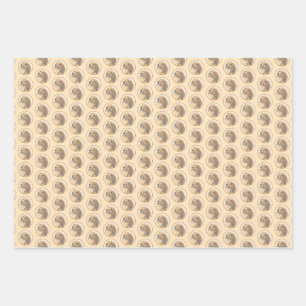 Dackel (langhaarige Malerei) - Originale Hundekuns Geschenkpapier Set