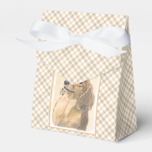 Dackel (langhaarige Malerei) - Originale Hundekuns Geschenkschachtel