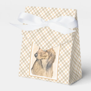 Dackel (langhaarige Malerei) - Originale Hundekuns Geschenkschachtel