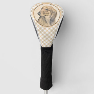 Dackel (langhaarige Malerei) - Originale Hundekuns Golf Headcover