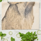 Dackel (langhaarige Malerei) - Originale Hundekuns Handtuch (Gefaltet)