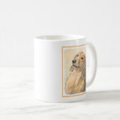 Dackel (langhaarige Malerei) - Originale Hundekuns Kaffeetasse (VorderseiteRechts)
