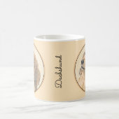 Dackel (langhaarige Malerei) - Originale Hundekuns Kaffeetasse (Mittel)