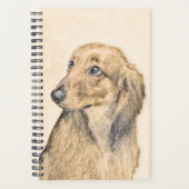 Dackel (langhaarige Malerei) - Originale Hundekuns Planer (Vorderseite)