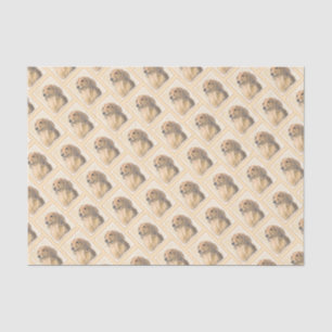 Dackel (langhaarige Malerei) - Originale Hundekuns Seidenpapier