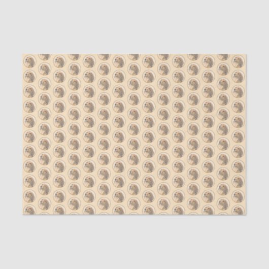 Dackel (langhaarige Malerei) - Originale Hundekuns Seidenpapier (Vorderseite)