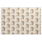Dackel (langhaarige Malerei) - Originale Hundekuns Stoff (Fat Quarter (45,7 x 55,9 cm))