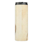 Dackel (langhaarige Malerei) - Originale Hundekuns Thermosbecher (Rückseite)