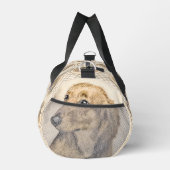 Dackel Langhaariges Rotes Gemälde Original Hundkun Duffle Bag (Rechts)