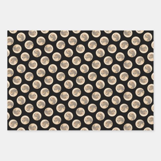 Dackel Langhaariges Rotes Gemälde Original Hundkun Geschenkpapier Set (Vorderseite 3)