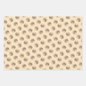 Dackel Langhaariges Rotes Gemälde Original Hundkun Geschenkpapier Set (Vorderseite)