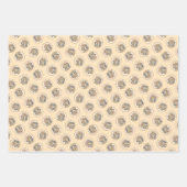 Dackel Langhaariges Rotes Gemälde Original Hundkun Geschenkpapier Set (Vorderseite)