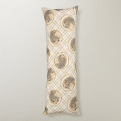 Dackel Langhaariges Rotes Gemälde Original Hundkun Seitenschläferkissen (Rückseite (Vertikal))