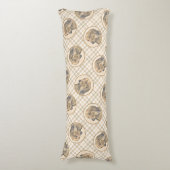 Dackel Langhaariges Rotes Gemälde Original Hundkun Seitenschläferkissen (Vorderseite Vertikal)