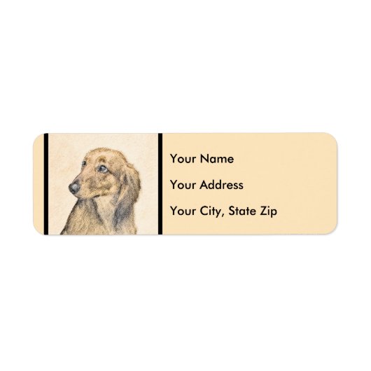 Dackel (längliche Malerei) - Original Hundekunst (Vorne)