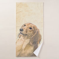 Dackel (längliche Malerei) - Original Hundekunst