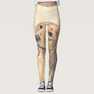 Dackel (längliche Malerei) - Original Hundekunst Leggings