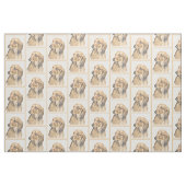 Dackel (längliche Malerei) - Original Hundekunst Stoff (Fat Quarter (45,7 x 55,9 cm))